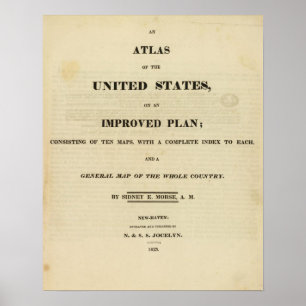 Titel Pagina Atlas van de Verenigde Staten Poster