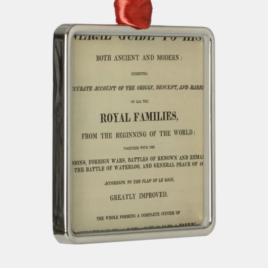 Titel Pagina Complete genealogisch, historisch Metalen Ornament (Rechts)