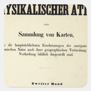 Titel Pagina Fysieke Atlas v 2 Vierkante Sticker