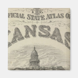 Titel Pagina Kansas Officiële Atlas Magneet