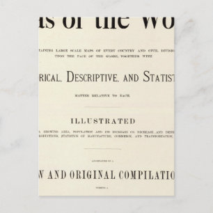 Titel Pagina met geïndexeerde atlas Briefkaart