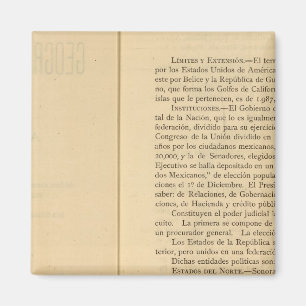 Titel Pagina van 1874 Mexico Atlas Magneet