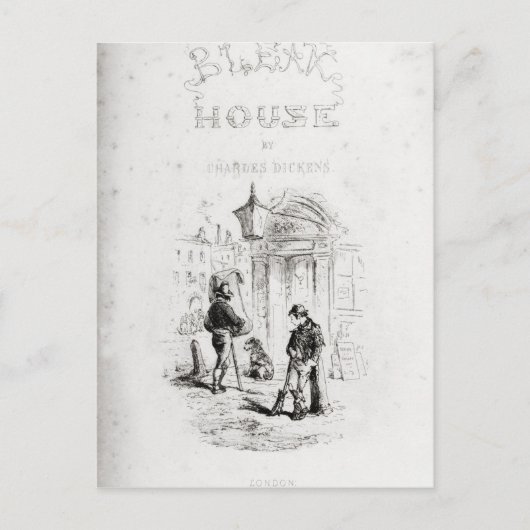 Titel pagina van "Bleak House" Briefkaart (Voorkant)