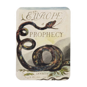 Titel Pagina van "Europa. A Prophecy', 1794 (relie Magneet