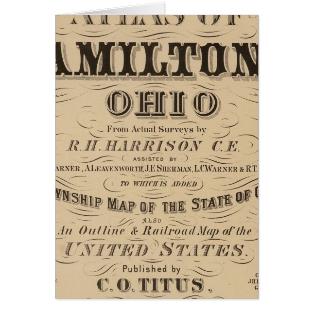 Titel Pagina van Hamilton County Atlas (Voorkant)