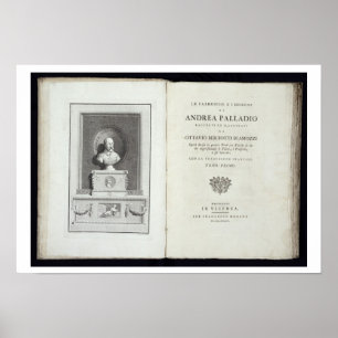 Titel pagina van "Le Fabbriche e i Disegni di Andr Poster