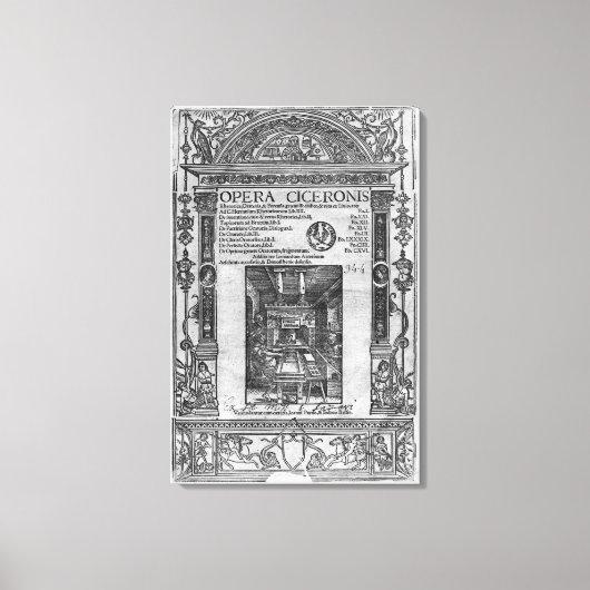 Titel pagina van "Opera Ciceronis", gepubliceerd o Canvas Afdruk (Voorkant)