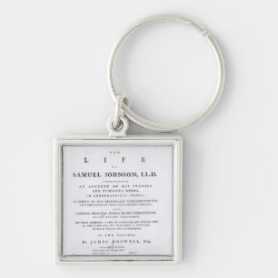 Titel pagina, van 'The Life of Samuel Johnson' Sleutelhanger