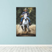 TITEL: " QUICK STOP " Uitgerekte canvas Print (Insitu (Houten vloer))