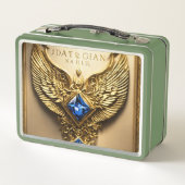 ### Titel: **Regal Eagle: Diamond en Gold Lunchbox (Achterkant)