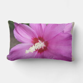 Titel Roze Hibiscus Bloem Bloemenkussen Kussen