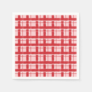 Titel  Roze & Rode Geruite Textuur Patroon   Klass Servet