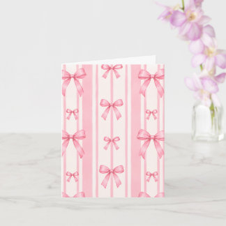 Titel: Roze Strepen & Strikken Naadloos Patroon Kaart