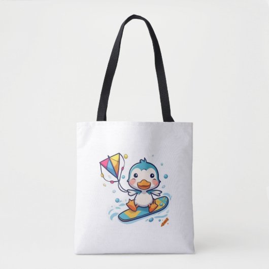 Titel: "Schattigee pinguïn Canvas tas – Schattig e (Voorkant)
