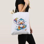 Titel: "Schattigee pinguïn Canvas tas – Schattig e (Dichtbij)