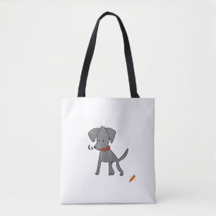 Titel: "Surreal Puppy Design Canvas tas - Spiked C