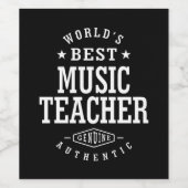 Titel titel muziekdocent wijn etiket (Enkel label)