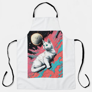 **Titel:**"Whiskered Whimsy: Feline Frenzy print" Schort