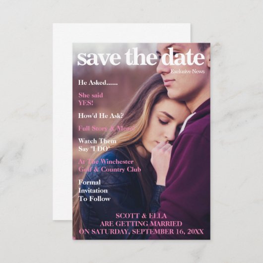 TITELBLAD | SAVE THE DATE (Voorkant / Achterkant)