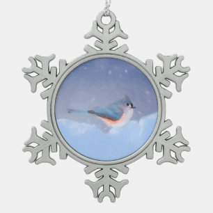 Titelmatige muisverf - Kute Original Dog Art Tin Sneeuwvlok Ornament
