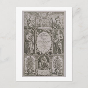 Titelpagina bij de tweede editie van "The Herball" Briefkaart