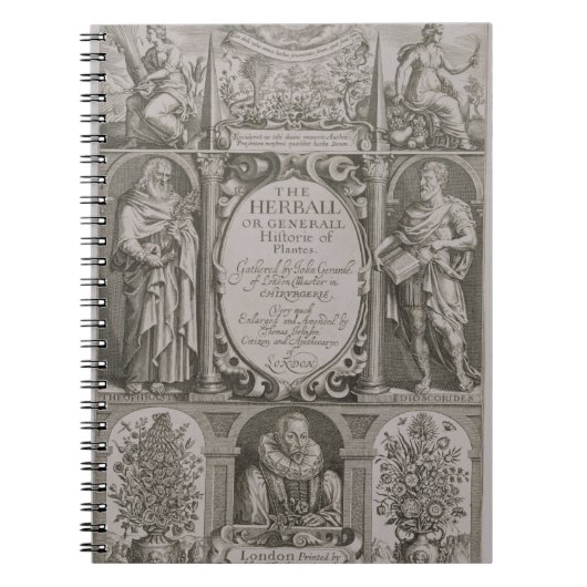 Titelpagina bij de tweede editie van "The Herball" Notitieboek (Voorkant)