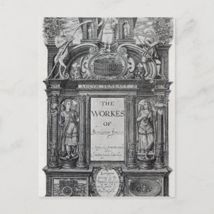 Titelpagina "The Works of Benjamin Jonson" Briefkaart