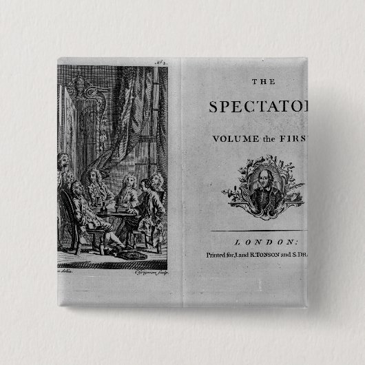 Titelpagina van eerste volume verzameld vierkante button 5,1 cm (Voorkant)