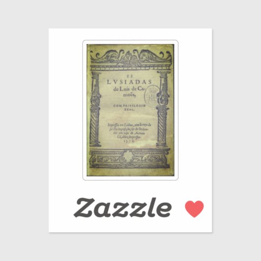 Titelpagina van Os Lusíadas - 1572 ed Sticker (Vel)