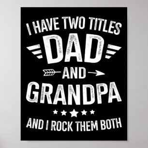 Titels Papa Opa Voor Vaders Dag Verjaardag Christu Poster