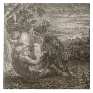 Tithonus, Aurora's man, veranderde in een Grasshop Tegeltje