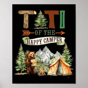 Titi van de happy camper eerste verjaardag camping poster