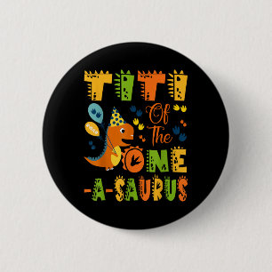 Titi van de One-a-saurus 1e verjaardag dinosaurus Ronde Button 5,7 Cm