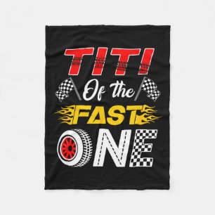 Titi van de snelle eerste verjaardag raceauto fami fleece deken