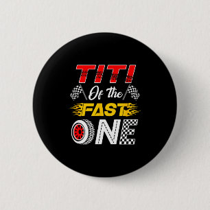 Titi van de snelle eerste verjaardag raceauto fami ronde button 5,7 cm