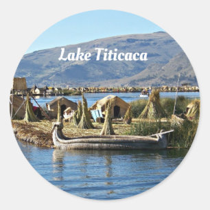 Titicacameer, Drijvend Eiland, Ronde Sticker