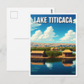 Titicacameer drijvende eilanden briefkaart (Voorkant / Achterkant)