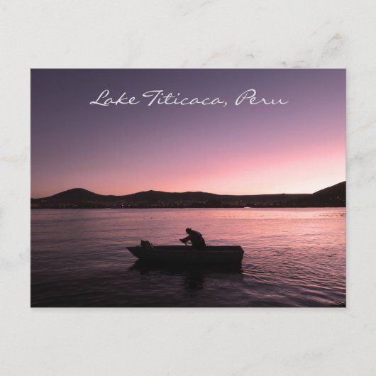 Titicacameer Zonsondergang in Peru Briefkaart (Voorkant)