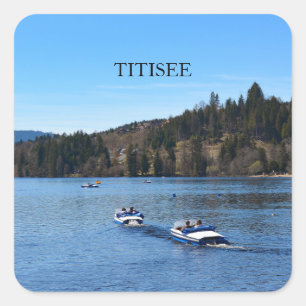 Titisee meer in het Zwarte Woud Vierkante Sticker
