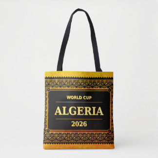 TITLE: Algeria Football Fan 2026 Black Gold Luxury Draagtas