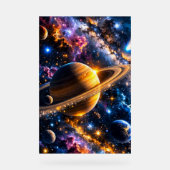 Title Galactic Odyssey Saturn and space nebula art (Recto)