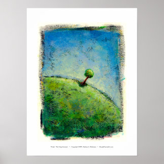 Titled: Dit zeer moment - mooie eenzame boom Poster