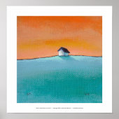 Titled: Little House on the Hill - art landschap Poster (Voorkant)