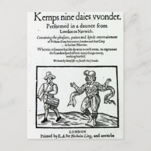 Titlepage aan William Kemp's Briefkaart