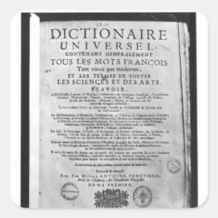 Titlepage 'Dictionnaire Universel' door Vierkante Sticker