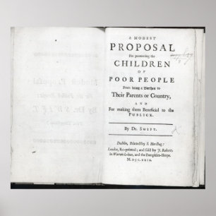 Titlepage naar "A Modest proposal" Poster