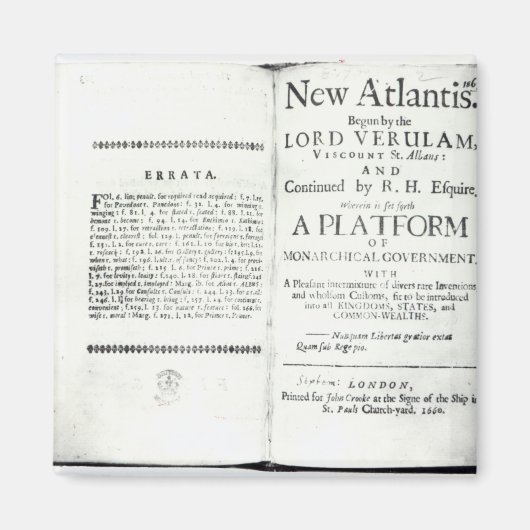 Titlepage naar Francis Bacon's Magneet (Voorkant)