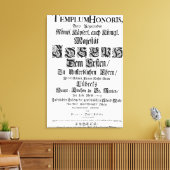 Titlepage of Abendmusik, 1705 Canvas Afdruk (Insitu (Woonkamer))