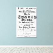 Titlepage of Abendmusik, 1705 Canvas Afdruk (Insitu (Houten vloer))