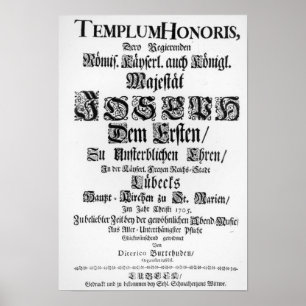 Titlepage of Abendmusik, 1705 Poster